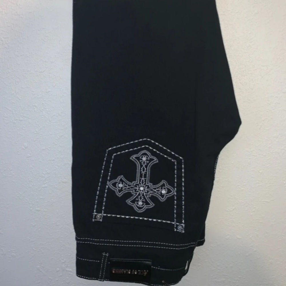 Black and white mens jeans
